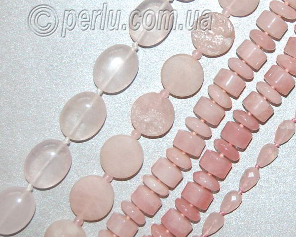 Натуральный камень розовый кварц. Фото.